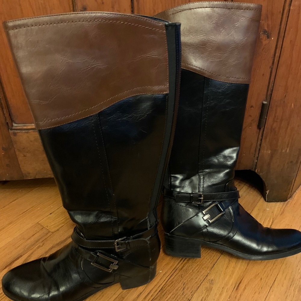 Leather riding boots